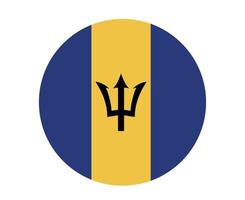 barbados bandeira nacional américa do norte emblema ícone ilustração vetorial elemento de design abstrato vetor