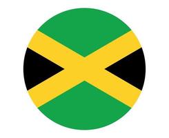 bandeira jamaicana nacional américa do norte emblema ícone ilustração vetorial elemento de design abstrato vetor
