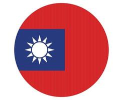 bandeira de taiwan nacional ásia emblema ícone ilustração vetorial elemento de design abstrato vetor