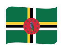 bandeira dominica nacional américa do norte emblema fita ícone ilustração vetorial elemento de design abstrato vetor