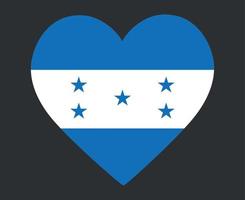 honduras bandeira nacional américa do norte emblema coração ícone ilustração vetorial elemento de design abstrato vetor