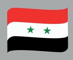 síria bandeira ásia nacional emblema fita ícone ilustração vetorial elemento de design abstrato vetor