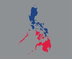 filipinas bandeira nacional ásia emblema mapa ícone ilustração vetorial elemento de design abstrato vetor