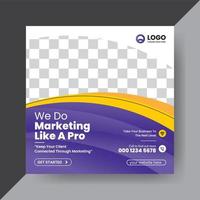 postagem de mídia social para agência de marketing digital vetor