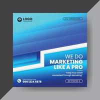 postagem de mídia social para agência de marketing digital vetor