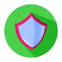 ícone de escudo para símbolo de proteção contra vírus em fundo verde vetor