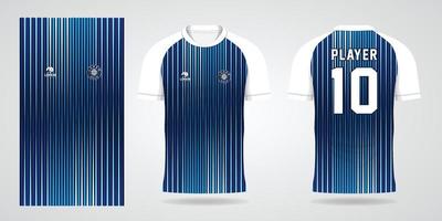 modelo de design de camisa esportiva azul vetor