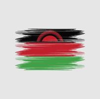 escova de bandeira malawi vetor