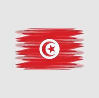 escova de bandeira da tunísia vetor