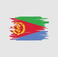 pinceladas de bandeira da eritreia vetor