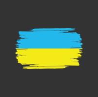 pinceladas de bandeira da ucrânia. bandeira nacional do país vetor