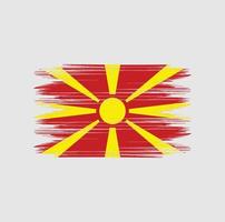 pincel de bandeira da macedônia do norte vetor