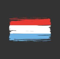 pincelada de bandeira de luxemburgo. bandeira nacional vetor