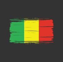 pincelada de bandeira do mali. bandeira nacional vetor