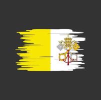 pinceladas de bandeira do vaticano vetor