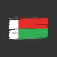 pincelada de bandeira de madagascar. bandeira nacional vetor