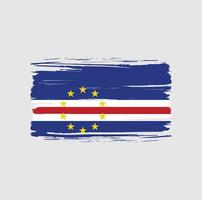 pincelada de bandeira de cabo verde. bandeira nacional vetor