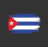 pinceladas de bandeira de cuba. bandeira nacional do país vetor