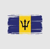 pincelada de bandeira de barbados. bandeira nacional vetor