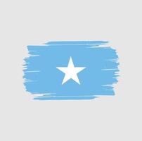 pinceladas de bandeira da Somália. bandeira nacional do país vetor