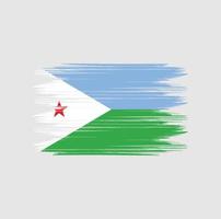 escova de bandeira djibouti vetor