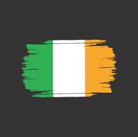 pinceladas de bandeira da irlanda. bandeira nacional do país vetor