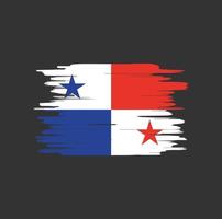 pinceladas de bandeira do panamá vetor