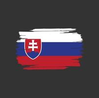 pinceladas de bandeira da eslováquia. bandeira nacional do país vetor