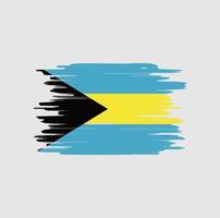 pinceladas de bandeira das bahamas vetor