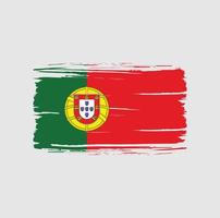 pincelada de bandeira de portugal. bandeira nacional vetor