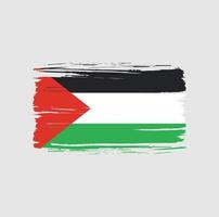 pincelada de bandeira da Palestina. bandeira nacional vetor