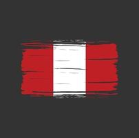 pincelada de bandeira do peru. bandeira nacional vetor