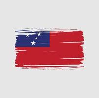 pincelada de bandeira de samoa. bandeira nacional vetor