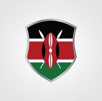 desenho da bandeira do Quênia vetor