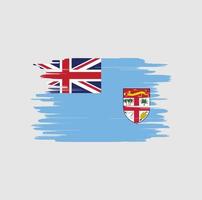 pinceladas de bandeira de fiji vetor