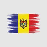 escova de bandeira da moldova vetor