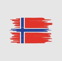 pinceladas de bandeira da noruega vetor