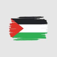 pinceladas de bandeira da Palestina. bandeira nacional do país vetor