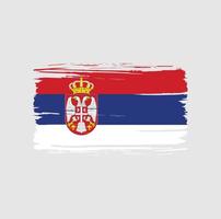 pincelada de bandeira da sérvia. bandeira nacional vetor
