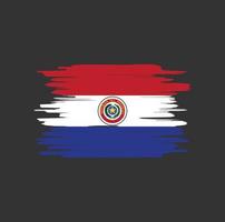 pinceladas de bandeira do paraguai vetor