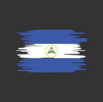 pinceladas de bandeira da nicarágua vetor