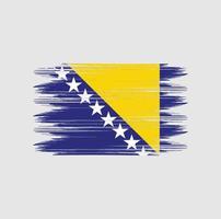 pincel de bandeira da bósnia herzegovina vetor