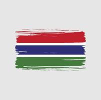 pincelada de bandeira da gâmbia. bandeira nacional vetor