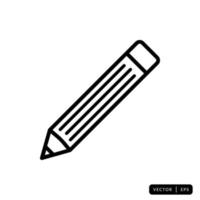 vetor de ícone de lápis - sinal ou símbolo
