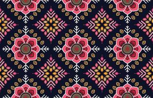 tecido abstrato étnico. sem costura padrão em vetor de motivos florais de kitenge de impressão de cera tribal, africano. ornament.design de arte geométrica asteca para tapete, papel de parede, roupas, embrulho, tecido, capa, vestido