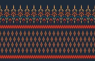 bela arte ikat abstrata étnica. sem costura padrão em bordados tribais, folclóricos e estilo mexicano. print.design de ornamento de arte geométrica asteca para tapete, papel de parede, roupas, tecido, capa, têxtil vetor