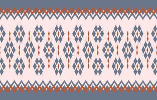 bela arte ikat abstrata étnica. chevron sem costura padrão em tribal, losango de bordado folclórico e estilo mexicano. impressão de ornamento de arte geométrica asteca. design para tapete, papel de parede, embrulho vetor