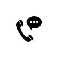 vetor de ícone de chamada de voz de telefone simples