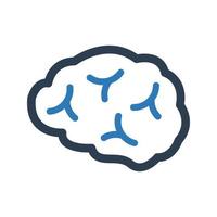 ícone do cérebro humano em fundo branco vetor
