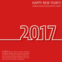 Cartão de ano novo 2017 vetor